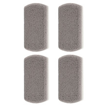 4 Stück Schaum-Glas-Pumice-Steine zur Entfernung von toter Haut und Hornhaut, grau-weiß