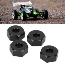 12mm Hex Hub Mounts for MJX 14210 16208 RC Cars - Set of 4 Black