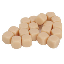 Round Corner Plastic Dice Set 20 Beige 16mm for Party Education and Gaming