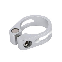 Bike Seat Clamp 31.8/34.9mm Silver Aluminum Alloy Seat Post Clamp For Road And Mountain Bikes