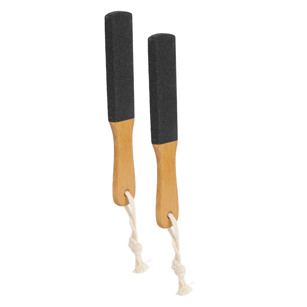2pcs Wooden Handle Foot File Callus Remover for Smooth and Soft Feet