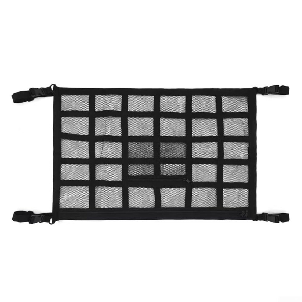 Car Roof Cargo Net Doublelayer Mesh Organizer With Transparent Easyview Design 90X65cm 9412369352958