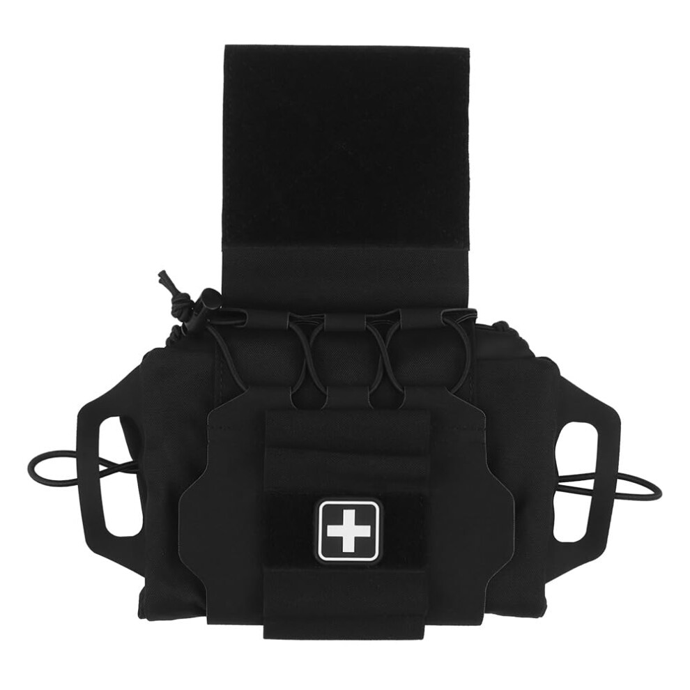 Tactical Ifak Pouch With Rapid Tearaway Design Molle Military First Aid Kit Bag Black 22X15x4cm 9412369353221