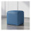 5in1 Cube Ottoman with Wheels, Stackable Leather Stool Bench for Small Spaces, Blue 17.7in 1