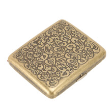 Metal Cigarette Case 20 Capacity Portable Vintage 8.5x9.5cm