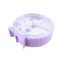 Réveil silencieux pour chevets ronds, horloge de bureau-Violet