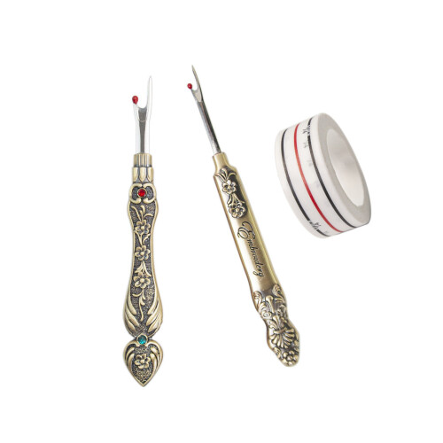 Thread Remover Tool for Sewing, Removing Thread-Bronze