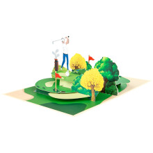 Golf Popup Greeting Card Sports Cards Father Day Cards Happy