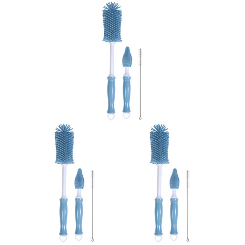 3Jgo Práctico Azul Para Biberón Y Pajilla Con Flexibles 1