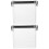 2Pcs Large Capacity Black Dog Food Storage Container with Round Edges 5