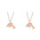2Pièces Rose En Métal Pendentif Mode 6