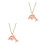2Pièces Rose En Métal Pendentif Mode 4