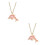 2Pièces Rose En Métal Pendentif Mode 10