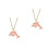 2Pièces Rose En Métal Pendentif Mode 5