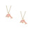 2Pièces Rose En Métal Pendentif Mode 8