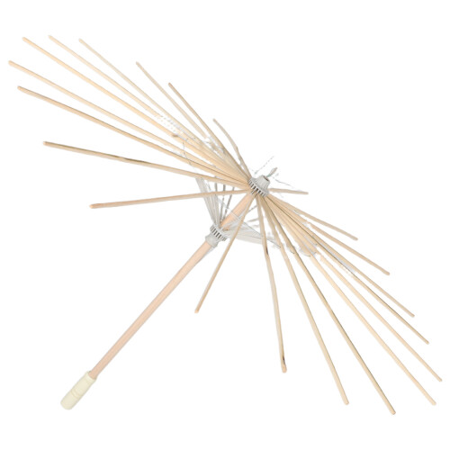 4Ud Bastidor De Sombrilla De Bambú Beige Estable Para Decoración Y DIY 1