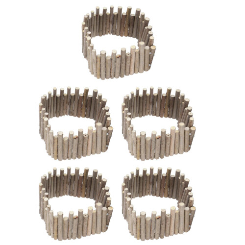 5Ud Decorativa De Madera Para Jaula De Hámster Y 2