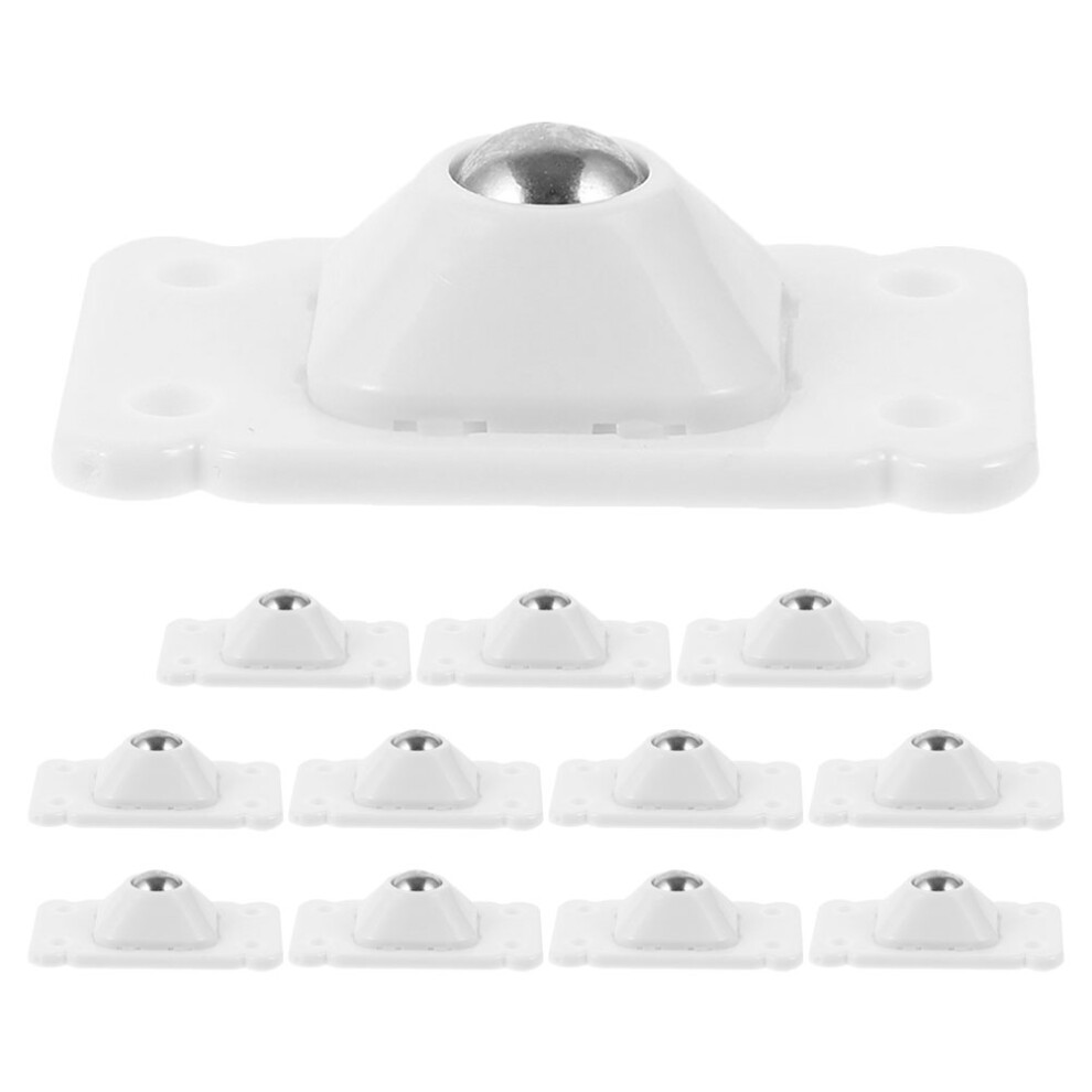 24Pcs Mini Caster Wheels For Appliances White Adhesive Swivel Rollers 3591755579608