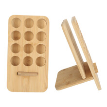 Wood Essential Oil Stand Tabletop Storage Rack for 12 x 10ml Bottles