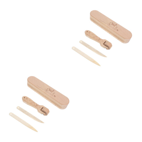 8Pièces Clappers Beige En Bois De Hêtre, Rouleaux Pour Couture Précise 2