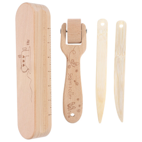 8Pièces Clappers Beige En Bois De Hêtre, Rouleaux Pour Couture Précise 1