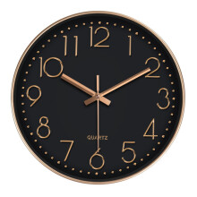 12 Inch Battery Operated Analog Silent Non Ticking Clock, Decorate for Living Room, Office, Bedroom, Kitchen, Modern Large Wall Clocks, Hd Glass