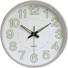 Eleganță atemporală, ceas de perete modern cu lumină de noapte de 12 inch, mișcare silențioasă cu cuarț, alimentată cu baterii, ceas
