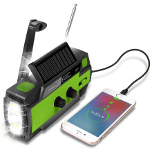 Radiant Resilience: Solar & Hand Crank Emergency Radio, Am/Fm & Noaa Alerts, Smartphone Power Bank, Durable Flashlight & Reading Lamp, Essential For C