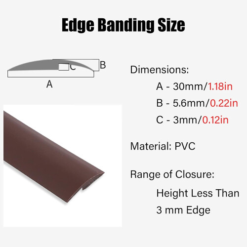 Threshold Strip, Grey PVC Carpet Edging, Cuttable, Self Adhesive (15m/49ft) Ref: 4516 2