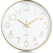 Decorative Modern Quartz Clock, Easy To Clean Silent Non-Ticking Battery Operated Wall Clock, Easy To Hang For Classroom, School