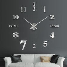Frameless DIY Wall Clock, Modern Design With Adjustable Size For Perfect Fit In Your Living Space, Exquisite Gift For Home Decor