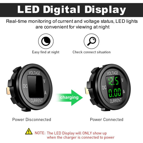 Sturdy and Durable Digital Display Panel, Waterproof Voltage Meter for Vehicles with Easy Installation 2
