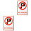 2Pcs Bright Color No Parking Acrylic Sign Weather-Resistant Warning 3
