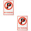 2Pcs Bright Color No Parking Acrylic Sign Weather-Resistant Warning 6