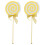 10Pcs Multipurpose Yellow Lollipop Photo Props Foam Plastic 1