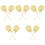 10Pcs Multipurpose Yellow Lollipop Photo Props Foam Plastic 5