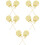 10Pcs Multipurpose Yellow Lollipop Photo Props Foam Plastic 9