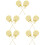10Pcs Multipurpose Yellow Lollipop Photo Props Foam Plastic 8