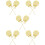 10Pcs Multipurpose Yellow Lollipop Photo Props Foam Plastic 10