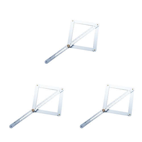 3Pcs Durable Silver Angle Finder Measuring Tool for Accurate Angles 1
