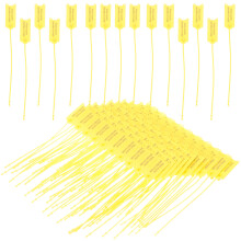 500Pcs Yellow Plastic Label Cable Ties Self-Locking for Cable Fixing