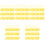 500Pcs Yellow Plastic Label Cable Ties Self-Locking for Cable Fixing 3
