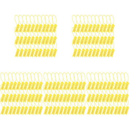 500Pcs Yellow Plastic Label Cable Ties Self-Locking for Cable Fixing 1