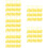 500Pcs Yellow Plastic Label Cable Ties Self-Locking for Cable Fixing 11