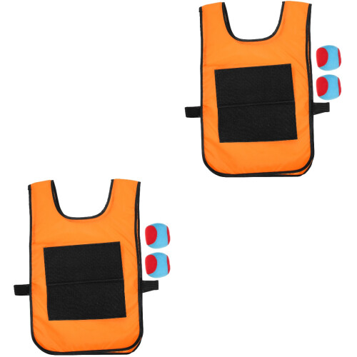 2Ensembles Jeu Balles Vestes Orange Enfants 2