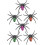 12Pièces Araignées Plastique Colorées Décoration Halloween Et Farces 1