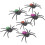 12Pièces Araignées Plastique Colorées Décoration Halloween Et Farces 2