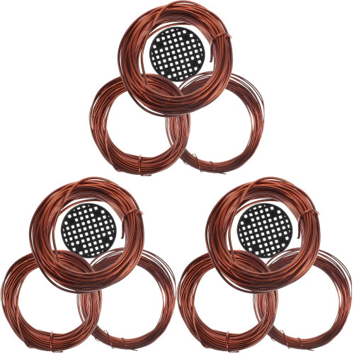 3Sets Brown Copper Bonsai Wire for DIY Tree Training and Plant Support 1
