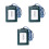 3Pcs Blue Card Holder Lanyard Name Tag Hanging Holder 6