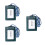 3Pcs Blue Card Holder Lanyard Name Tag Hanging Holder 7